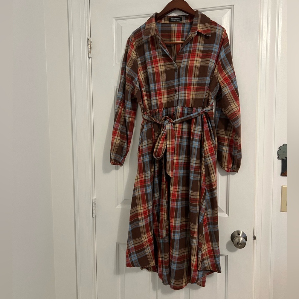 Women’s BloomChic Flannel Shirt Dress - Size 14-16